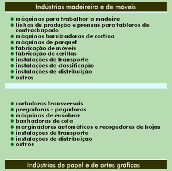 INDÚSTRIAS MADEREIRAS, MÓVEIS, PAPEL E ARTES GRÁFICAS